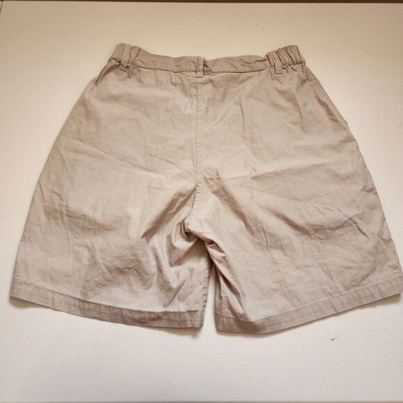 Kuhl Shorts Womens Large Tan High Waist Pleated Front Vintage alf USA Made - Picture 2 of 8